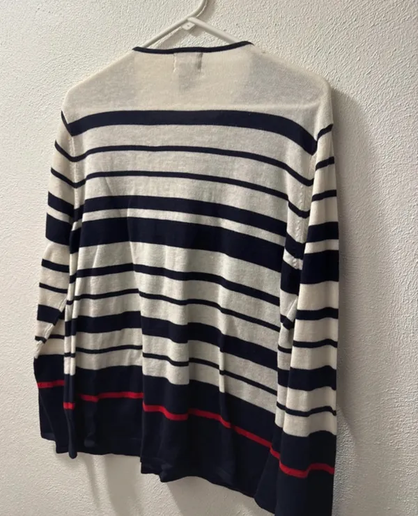Designers Originals Studio Size Large Women's Striped Long Sleeve Shirt Cardigan-style - Image 3