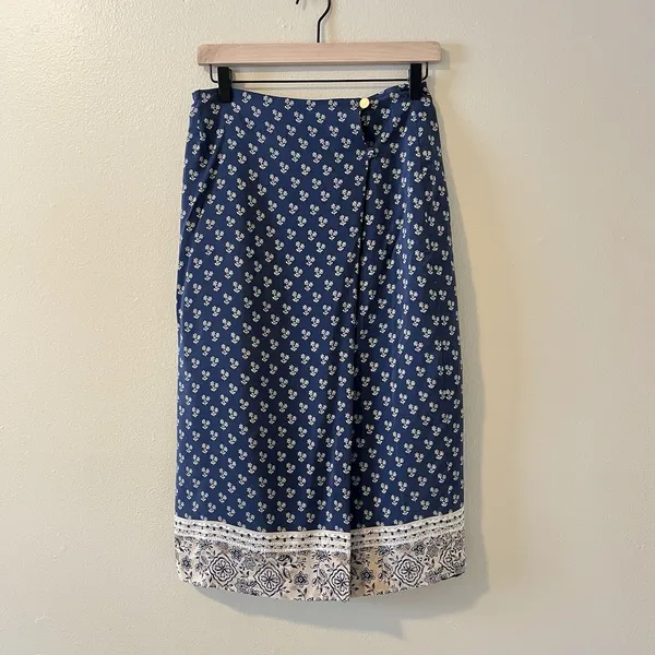 Women's Vintage 100 Silk 2 Piece Set Skirt Wrap Boho Harris Wallace 8 P Classic - Image 6