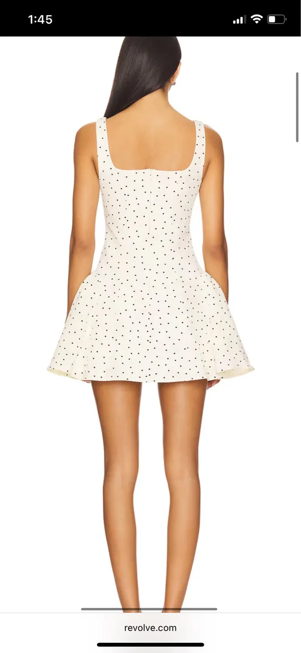 Polka Dot Dress White - Image 2