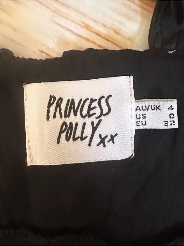 Princess Polly Black Gathered Front Lace Up Bustier Corset Crop Top Size 0 - Image 13
