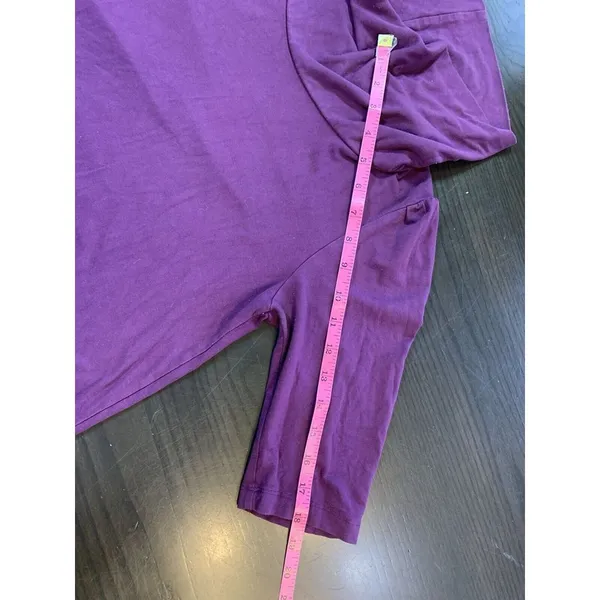 April Cornell Cottagecore Turtleneck Top Womens XXS Pink Knit Short Sleeve‎ Puff - Image 10