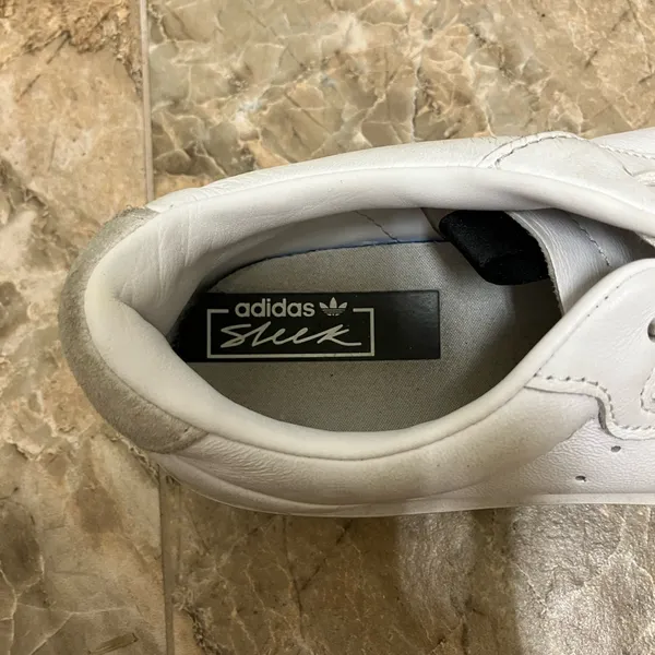 Adidas sleek super platform white sneakers. - Image 6