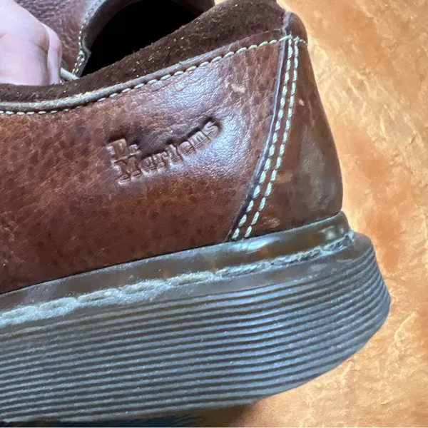 Vintage Dr. Martens Brown Leather Wingtip Oxfords size 6 air ware preppy grunge - Image 6