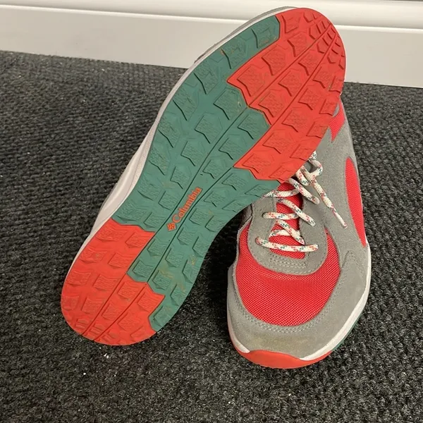 Columbia Pivot Waterproof Hiking Sneakers Shoes Size 9 Gray Red Womens HIking - Image 5