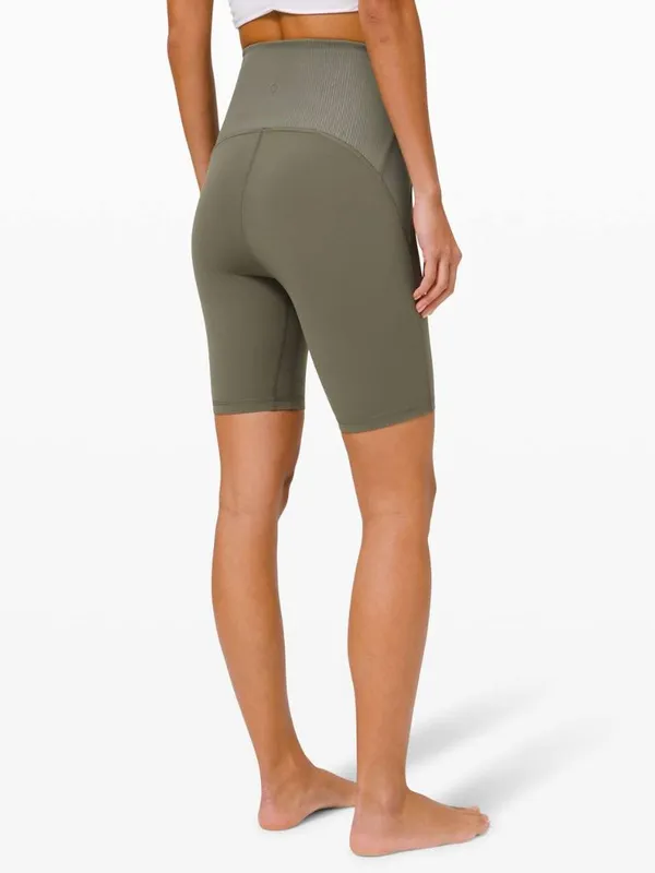 Lululemon Blissful Bend Super High-Rise Short 8" Army Green Size 6 - Image 3