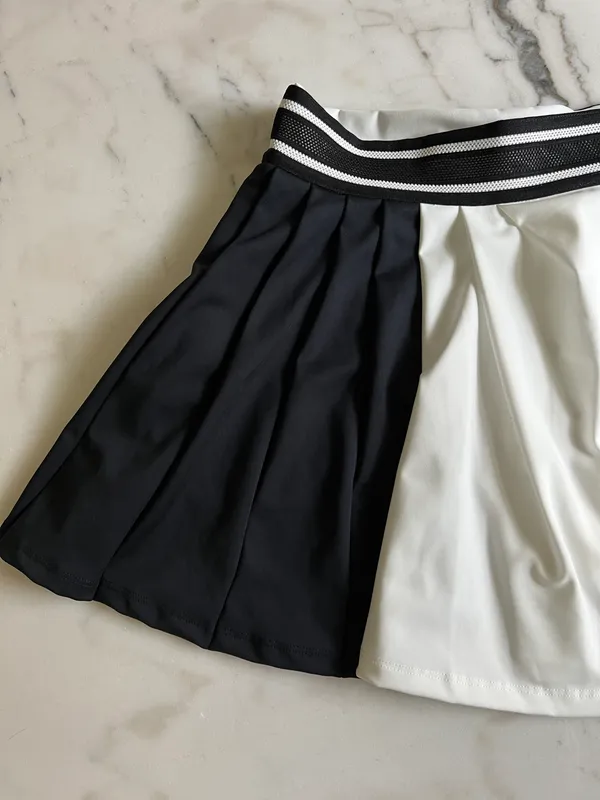 Free People Movement Round Robin Black White Colorblock Skort - Image 7