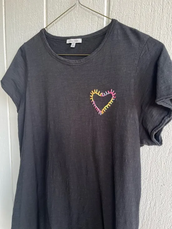 Lisa Todd Cotton Love Spell‎ Tunic Dress Embroidered Heart Size L - Image 3
