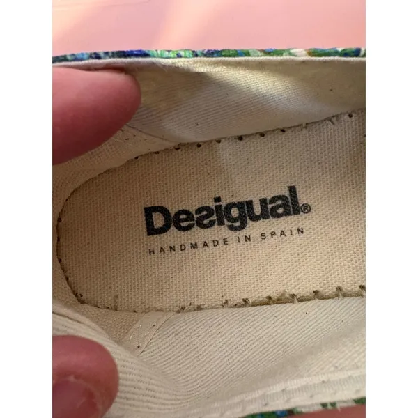 Desigual Espadrille Flats Womens Colorful Patchwork Slip‎ On Handmade Spain 37 - Image 7