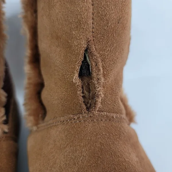 Skechers Ankle Boots Womens 9 Tan Suede‎ Faux Fur Lined 48677 - Image 11