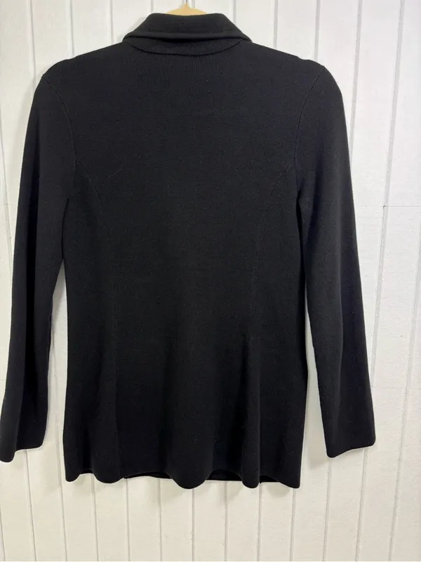 Lauren Ralph Lauren Black Cotton Sweater-Knit Blazer‎ size S - Image 8