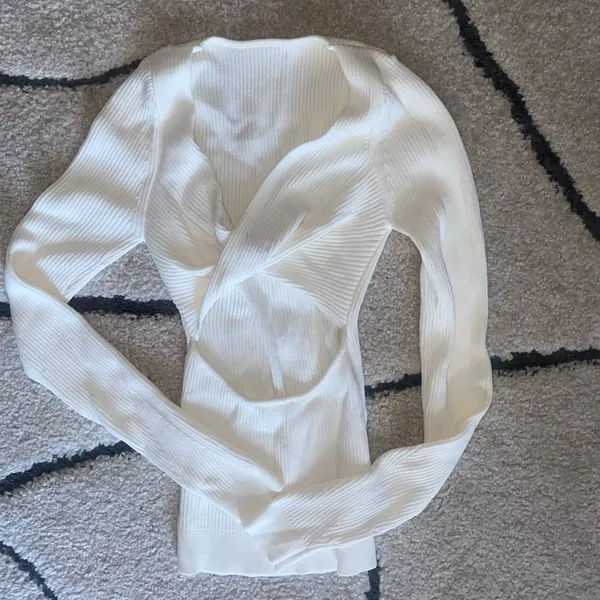 ASOS DESIGN sweater with twist back detail in cream - Image 5