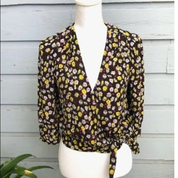 *30off3* Madewell‎ Daisy button down shirt with tie at waist​ - Image 3