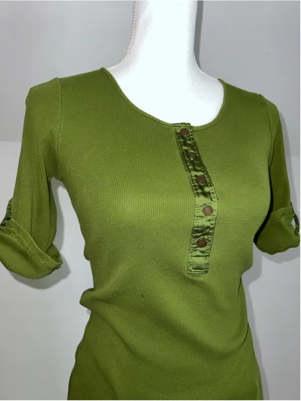 Women's Lauren Ralph Lauren Petite Midi Dress Size SP Green - Image 3