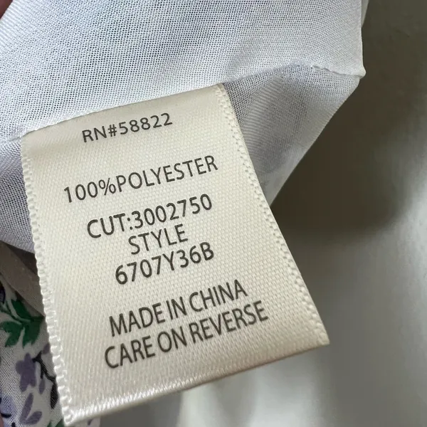 Max Studio Peasant Top LARGE Dainty Ditsy Floral Cottagecore Ruffle Feminine NEW - Image 7
