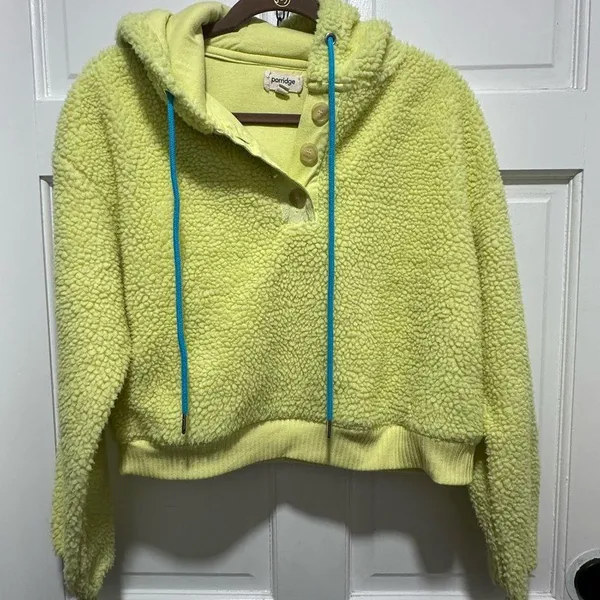 Anthropologie Porridge Quinn Sherpa Fleece Hoodie Size XS EUX - Image 3