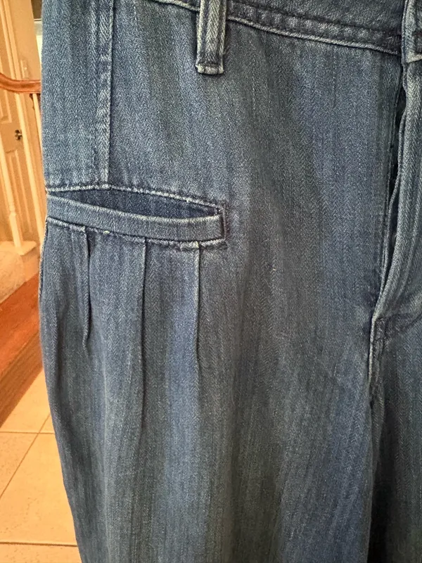 We the Free Free People Charlie Wide Leg Jeans Navy/Marin OB1470354 Size 25 NWT - Image 6