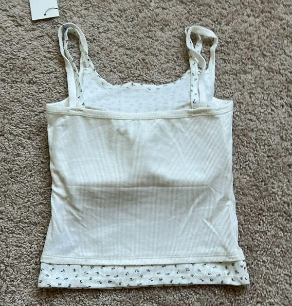 Layered padded tank. Xs White - Image 5
