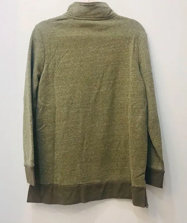Boutique oversized zip up green two tone pull over size small. - Image 3