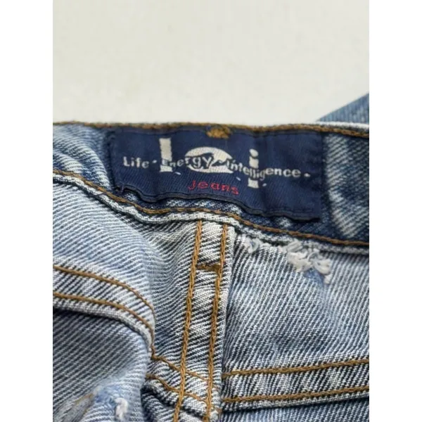 LEE Jeans Women's Flare Blue Denim Glitter Sparkle Style 5 Made‎ in Mexico - Image 6