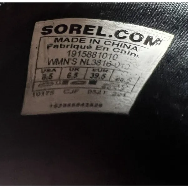Women’s 8.5 SOREL Evie Bootie Leather Pull-On‎ Ankle Black Chelsea Boots ExCon - Image 8