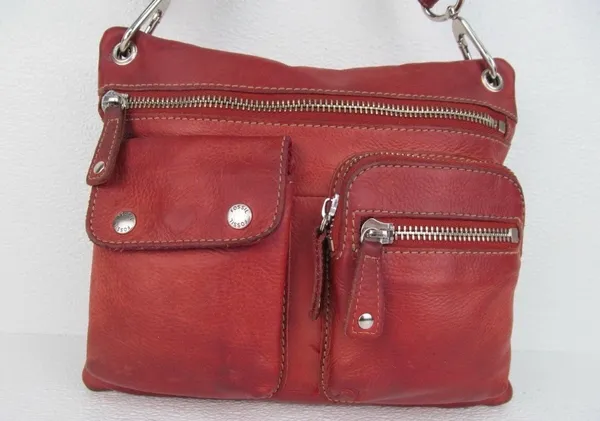 Vintage Fossil Soft Leather Sutter Crossbody Bag Women’s Everyday Purse Pink - Image 2