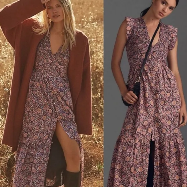 Anthropologie The Peregrine Midi Dress Size XS - Image 3