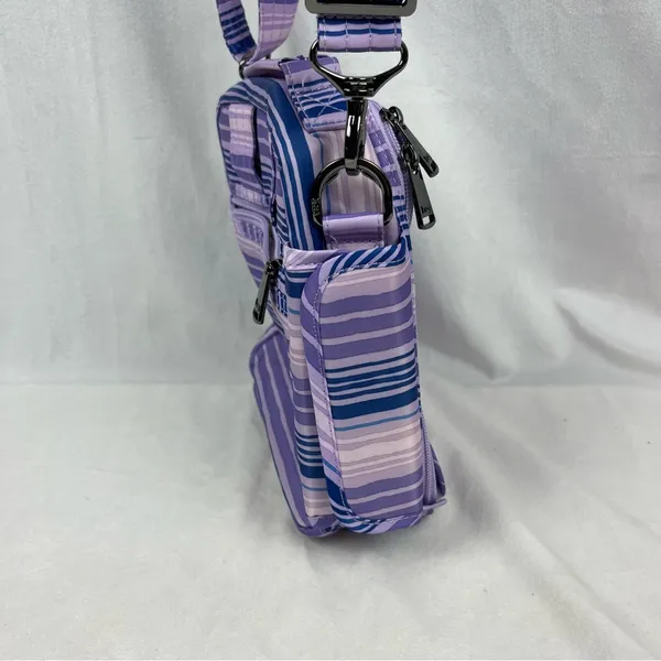 Lug Flapper SE Quilted Convertible Crossbody Bag Love Waves Purple Stripes NWOT - Image 6