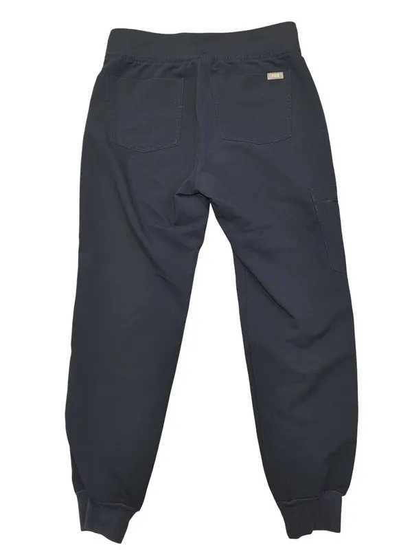 Figs Navy Blue Jogger Scrub Pants XS petite Drawstring Waist Pockets small flaw - Image 6