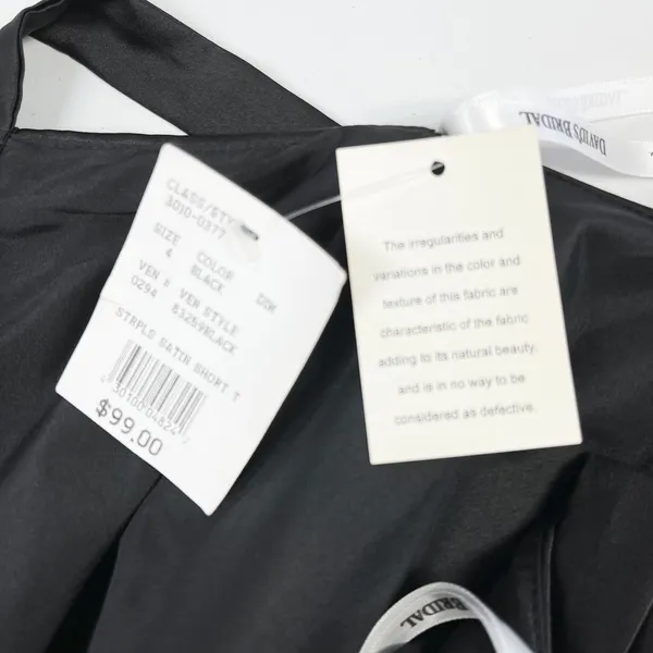Davids Bridal Womens Dress‎ 4 Satin Strap Fit Flare Cocktail Party Flirty LBD - Image 9
