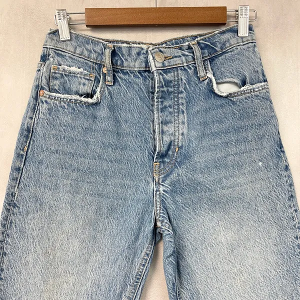 We The Free Womens Jeans Size 25 Tapered Baggy Boyfriend Distressed Grunge Indie - Image 3