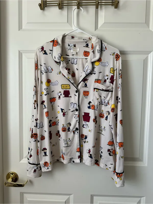 Beauty Sleep Social x Peanuts Halloween Pajama Set Plus Size XXL - Image 2