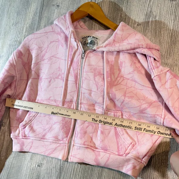 Dairy Boy Full Zip Hoodie Sweatshirt Bubblegum Pink Camo Lounge Viral Size S - Image 9