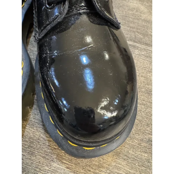 Dr. Martens Black Patent Leather Combat Boots‎ AW004 Men's Size 7 Women's 8 NEW - Image 5
