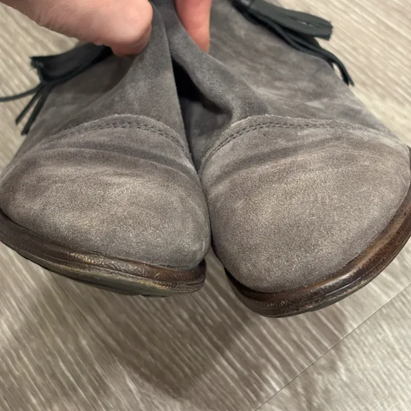 Pikolinos Baqueira Womens Ankle Boots‎ Gray Suede Tassel Booties 8.5 Fall Twee - Image 3