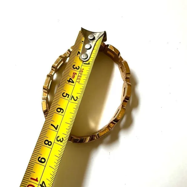 Gold tone link hinged bracelet - Image 6