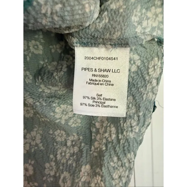 Veronica Beard Kalina silk floral boho blouse size 4 - Image 5