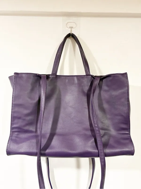 Telfar Large Shopping Bag Grape Purple Tote Handbag Shoulderbag - Image 8