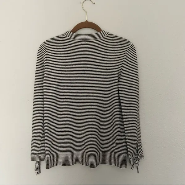 LOFT Black & White Stripe Sweater - Image 4