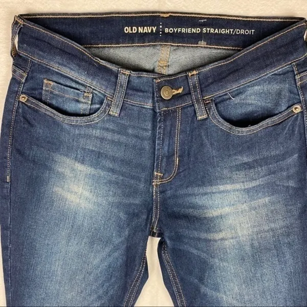 Old‎ Navy Dark Wash Straight Leg Boyfriend Jean - Image 3