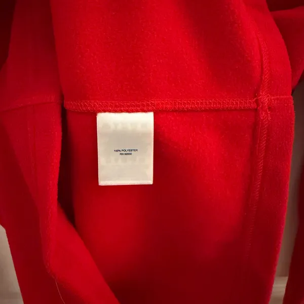 Lands' End Red Quarter Zip Fleece Pullover Small - Image 5