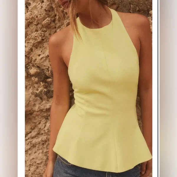 Zara TOP‎ HALTER PEPLUM - Image 2