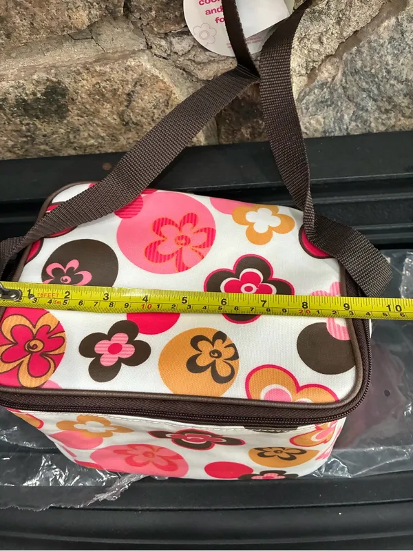Limited Too Insulated Lunch Tote Bag Floral Design Y2K Pink White New with Tags - Image 2