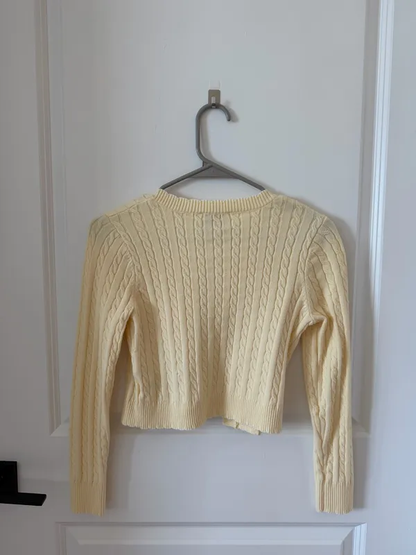 Pink Rose Light Yellow Cardigan - Image 6