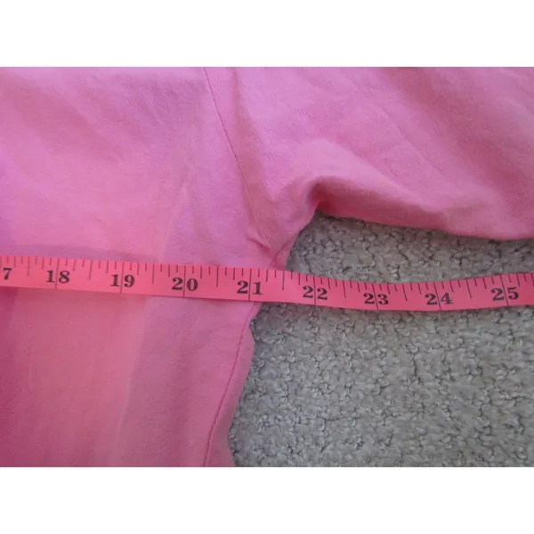 Vintage 90s Cotton Pajama Set‎ XXXL Pink Cotton Floral Embroidered Button Up - Image 15