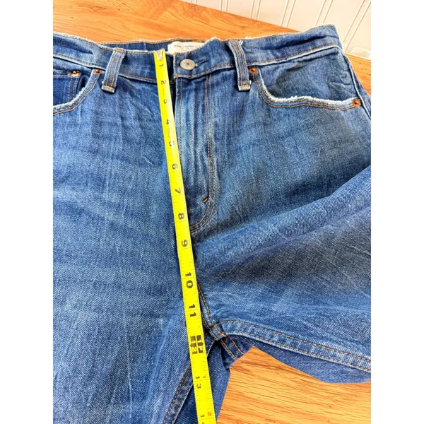 Abercrombie & Fitch The 90s Straight Ultra High Rise Raw Hem Jeans Blue 28/6R - Image 6