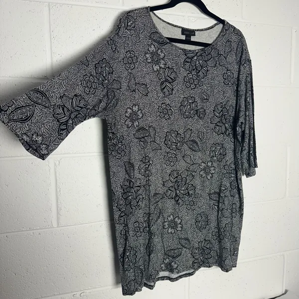 WEAREVER Collection J Jill Floral Print 3/4 Sleeve Top‎ Tunic Women's - Image 3