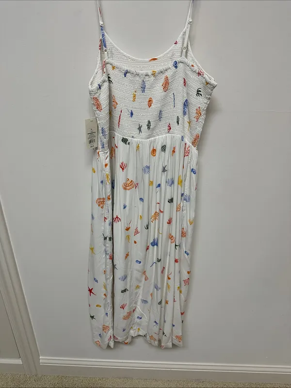 NWT a new day Off White Maxi Dress with Colorful Sea Life Print size XXL - Image 8