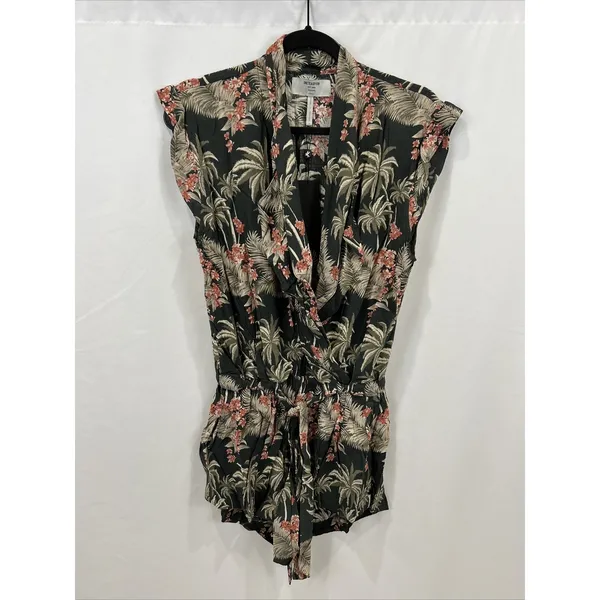 Revolve One‎ Teaspoon Tropical Print Romper Palm Tree Resort Beach Vacation - Image 3