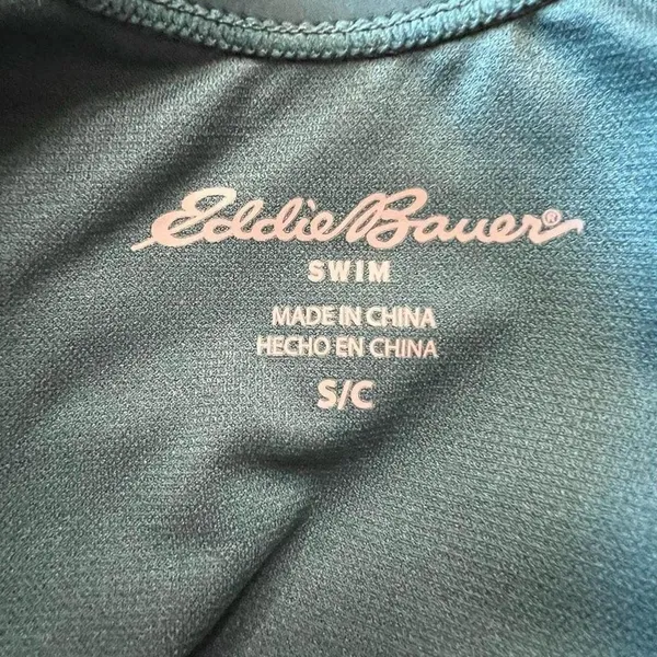 Eddie Bauer‎ One Piece Swimsuit Women S Teal High Neck Strappy Back ELW4898 NWT - Image 9