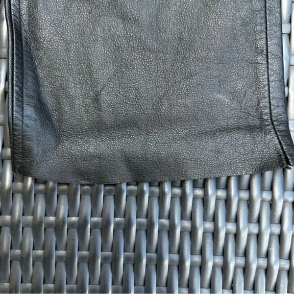 Vintage Albert Dunner Black Leather Pants Size 4 Festival Straight Leg retro - Image 5